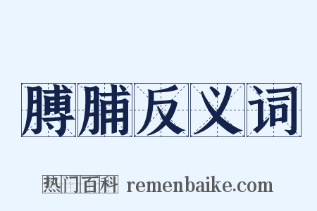 膊脯反义词是什么意思的图片